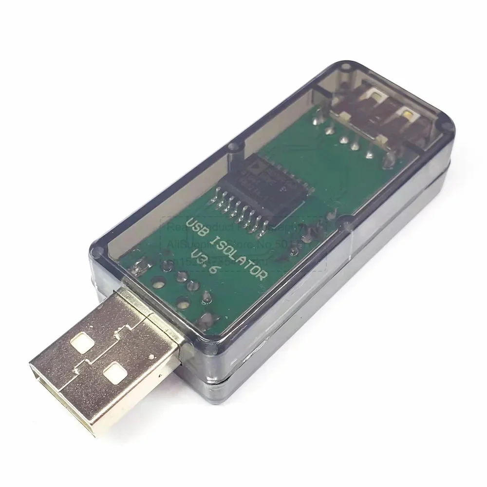 USB 2.0 to USB Isolator Digital Signal Audio Power 2500V Isolation Anti Interference Ground Loop Noise Reduction