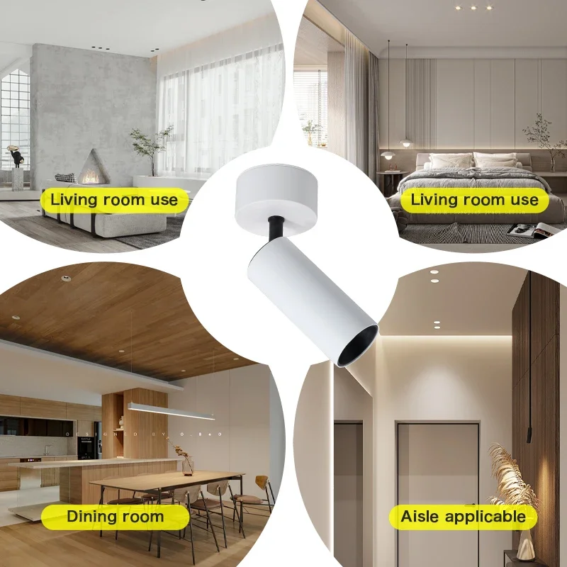 LED Recessed Downlight Frame GU10 MR16 Housing LED Spotlight Downlight 7W Surface Mounted COB Ceiling Light Spotlight Can Be - view 6