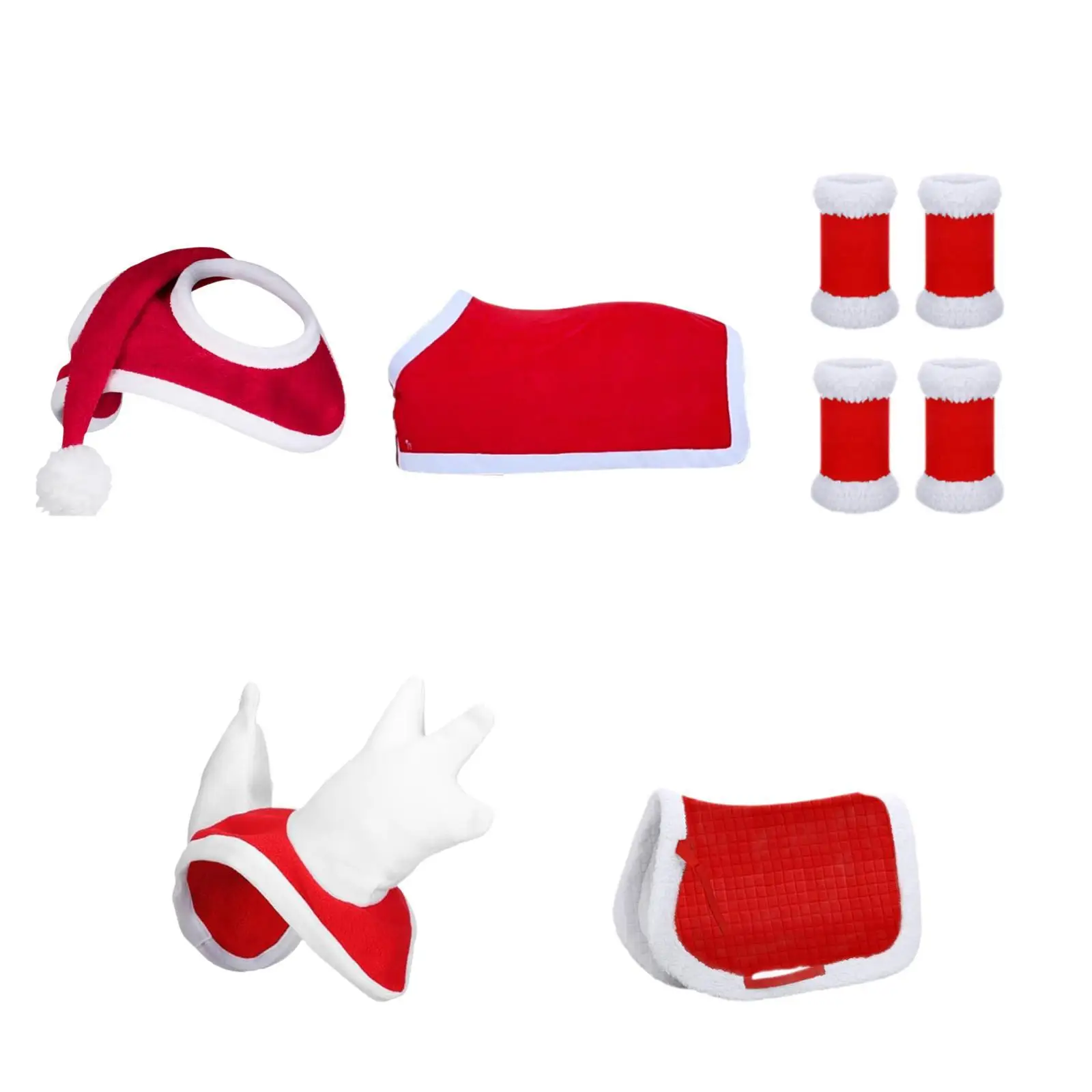 Sombrero de fiesta de caballo Sombrero de caballo de Navidad Gorra de vacaciones Equipo ecuestre de carrera de equitación Sombrero de Navidad de caballo Sombrero de Papá Noel de caballo para Navidad