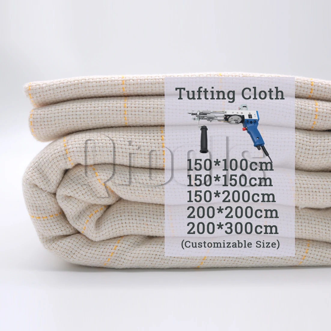 Overlocking Tufting Cloth With Marked Lines- Primary Monk's Cloth Punch Needle Fabric for Diy Rug-punch Tufting Gun