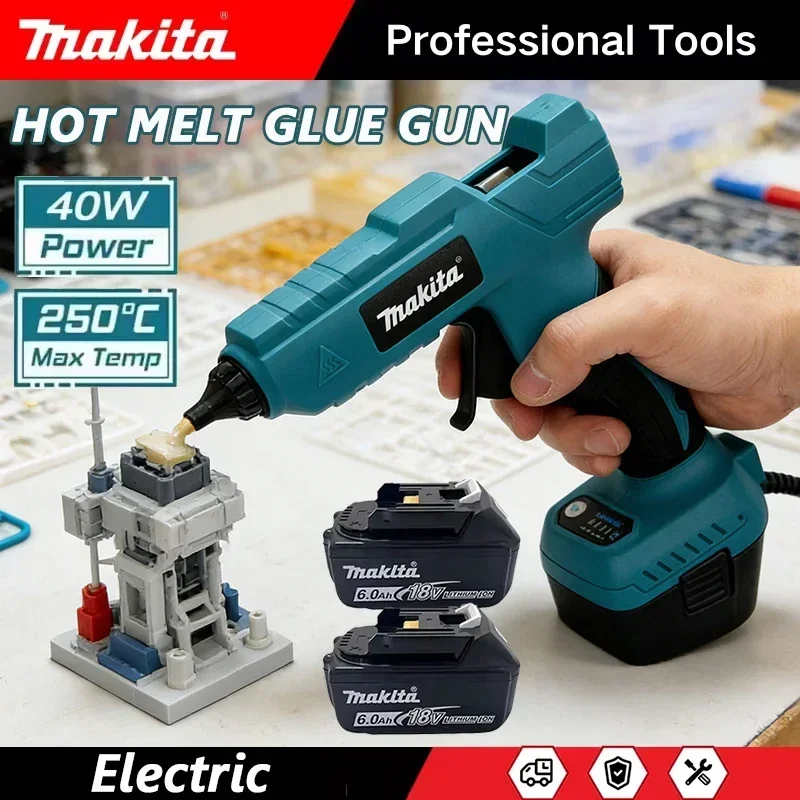Makita Akku-Heißklebepistole 18V Batterie 11mm Klebestift Heißluft-Schweißgerät für Heimwerker DIY – Detail 1
