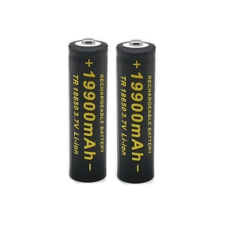 2023 100% 대용량 배터리, 손전등 배터리용 리튬 이온 배터리, 3.7V 18650 19900Mah, 신제품