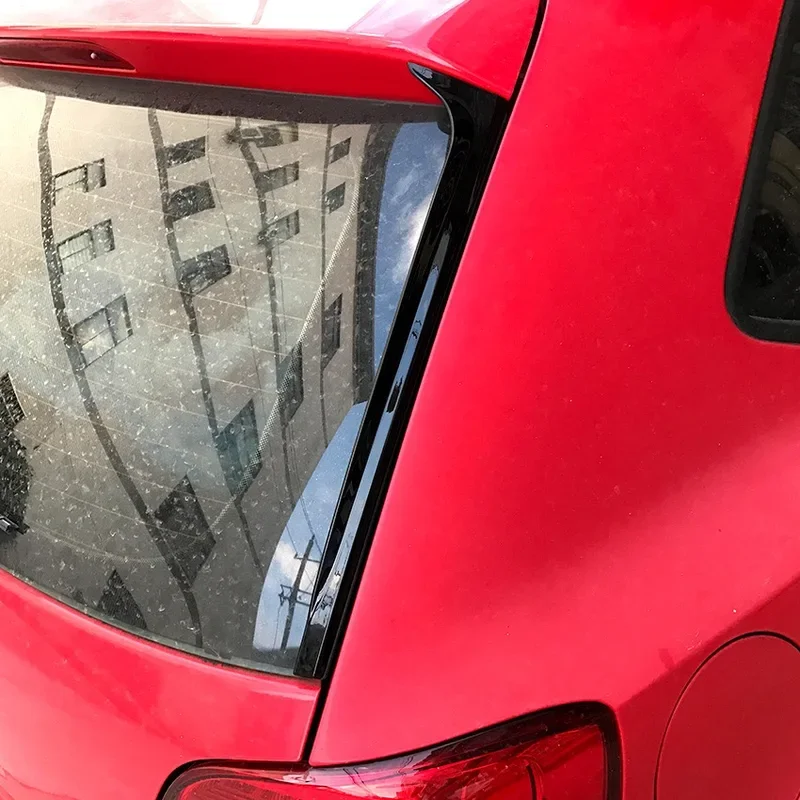 

For VW Volkswagen Polo Mk5 6R 6C 2009 - 2017 Rear Window Side Spoiler Fins Moulding Trim Strip Car Decorative Accessories