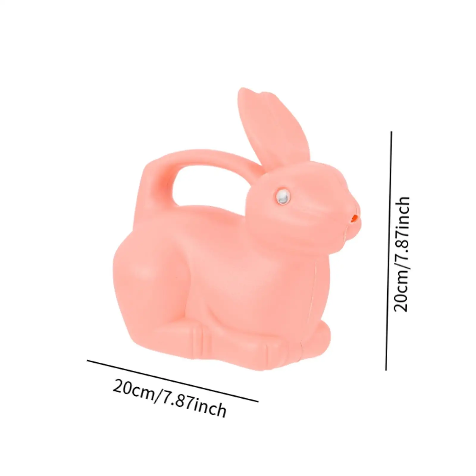 الأطفال الأرنب شكل PP مسقاة وعاء متعدد الوظائف الزخرفية مقبض مريح للمنزل بونساي خفيفة الوزن 7.8x7.8 بوصة #6
