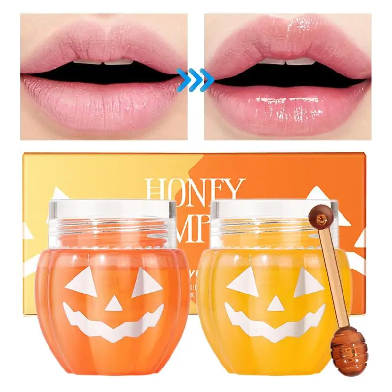 

Honey Lip Balm Lip Balm For Day And Night Repair Pumpkin Lip Balm For Hydrating & Prevention Dry Cute Pumpkin Jar Design Bee Lip