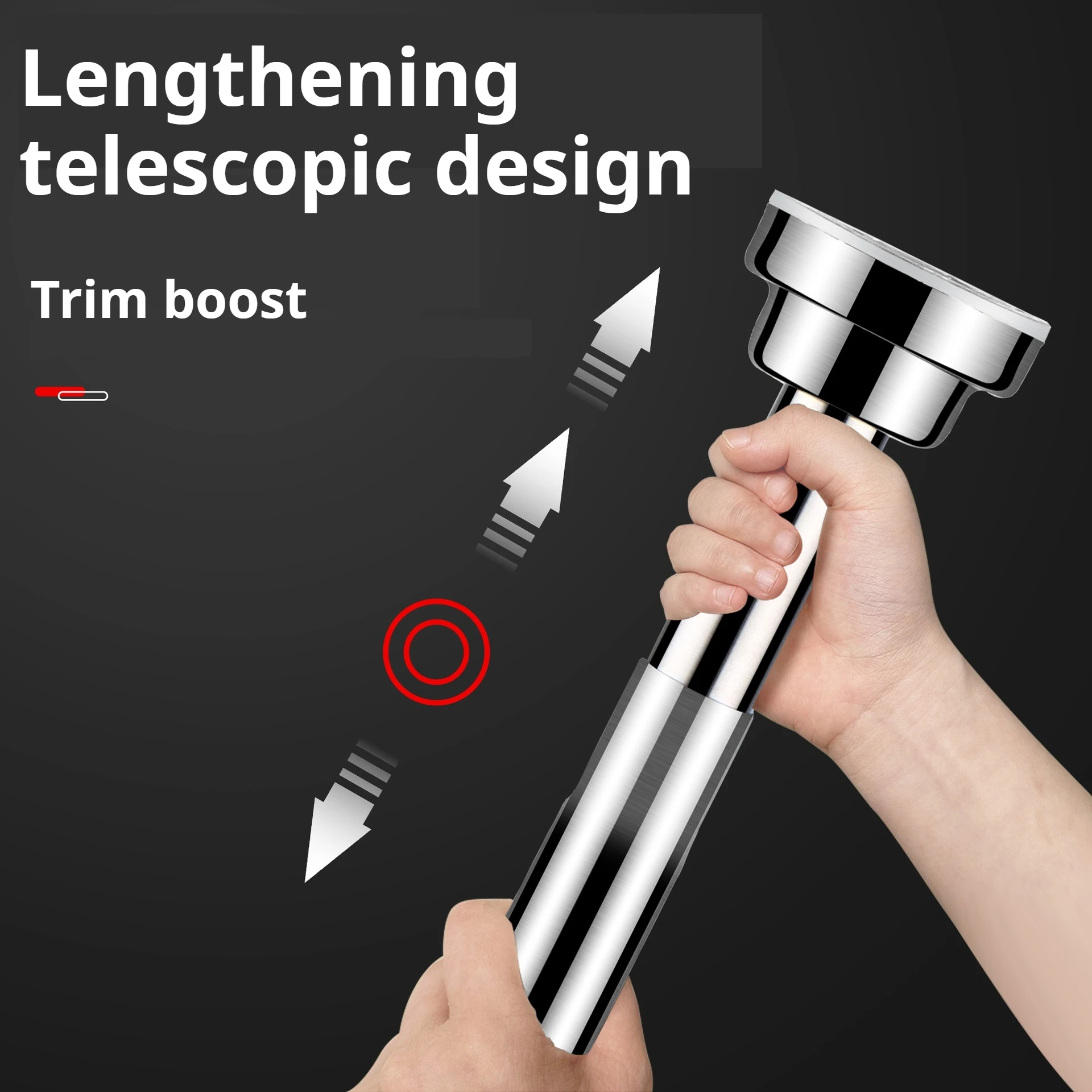 

No Drilling Needed Tension Shower Curtain Rod Stainless Steel Rust Proof Non-Slip Spring Adjustable Pole for Bathroom Shower