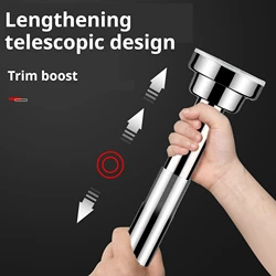 No Drilling Needed Tension Shower Curtain Rod Stainless Steel Rust Proof Non-Slip Spring Adjustable  Pole for Bathroom Shower