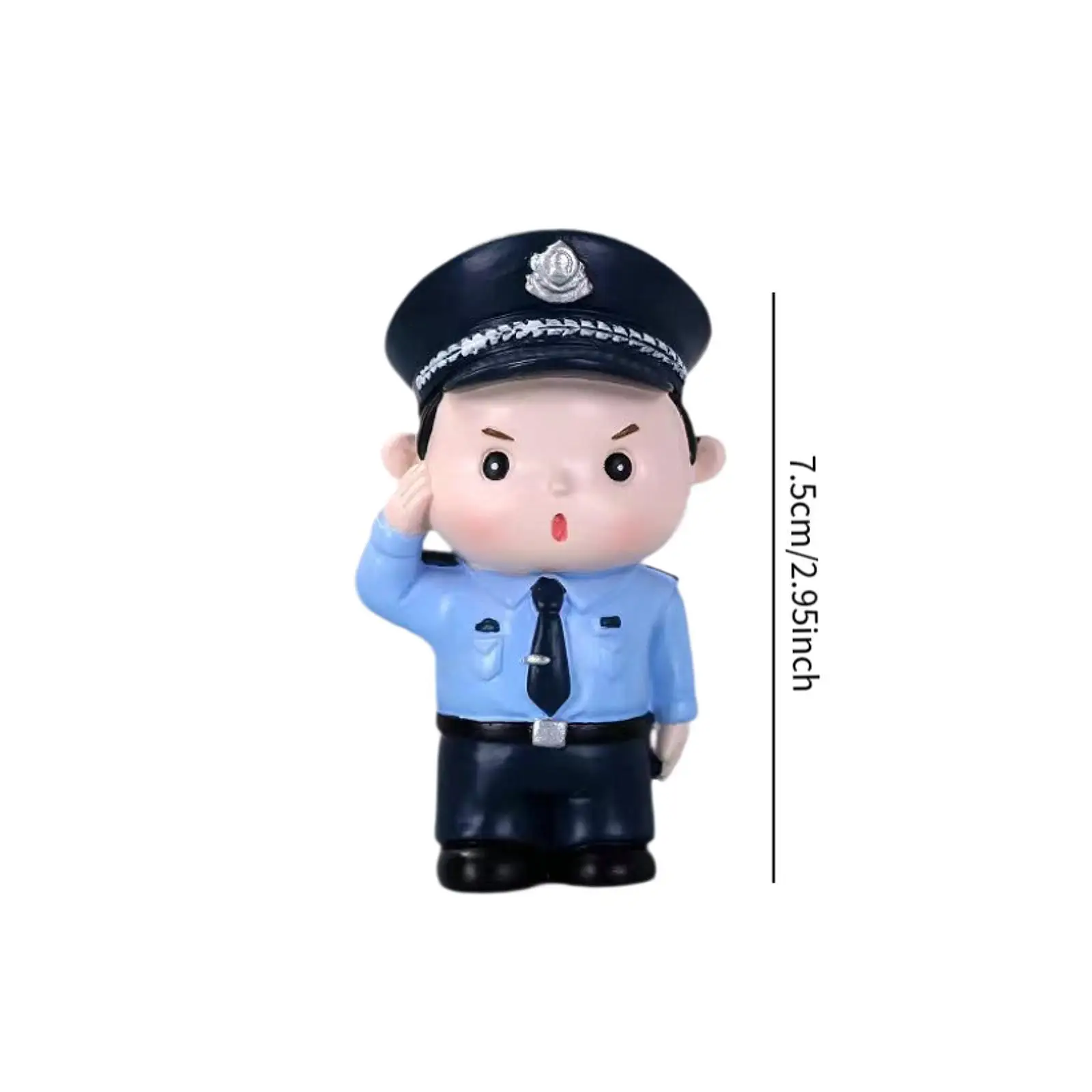 Figurina di polizia dipinta a mano Diorama Figurina di personaggi Modello di persone minuscole per paesaggi Paesaggio Foto Puntelli Accessori decorativi