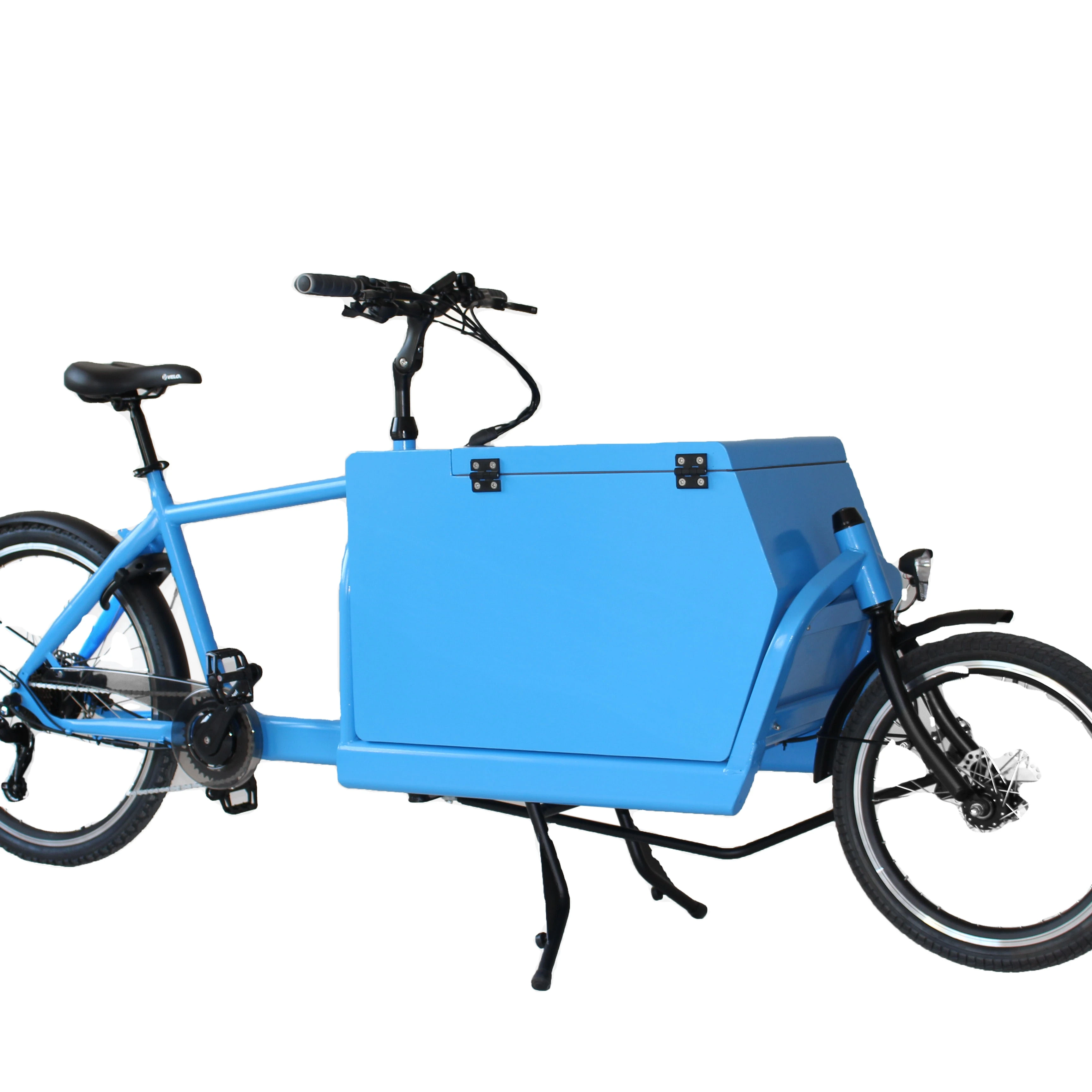 2 Wheel Electric Cargo Bike Bicycle 250w Rear Motor For Family Use