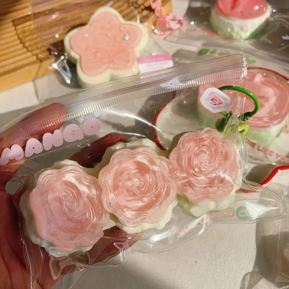 Estrelas simulação melancia squeeze brinquedo antiaderente gato super elástico brinquedos de frutas elástico super macio lento rebote brinquedo de frutas adulto