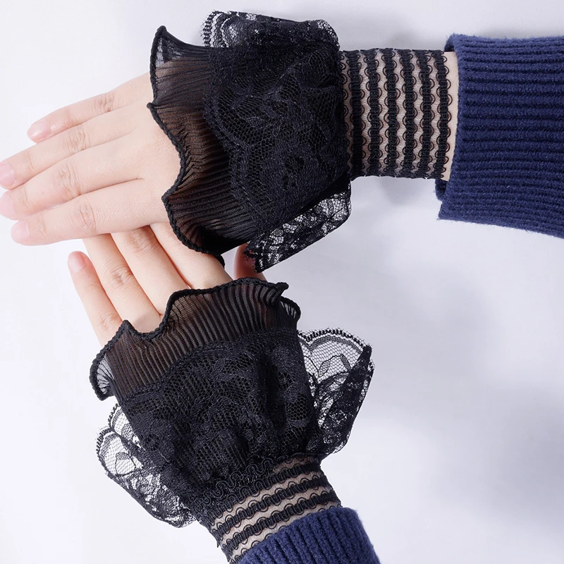 

Pictures Background For Nails Lace Fake Sleeves Elastic Detachable Flared Cuffs Decoration Ornaments Nail Tools Art Supplies