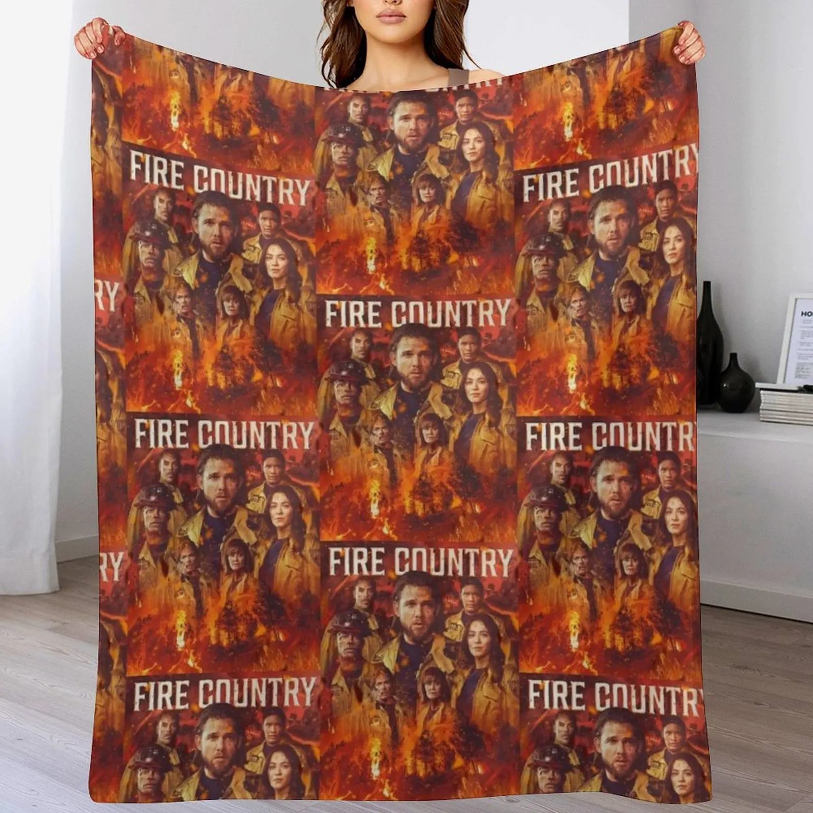 Fire Country - Burned Throw Blanket heavy to sleep Soft Beds Personalized Gift Blankets