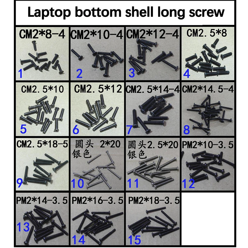 1 Set Laptop-/Handy-/Computer-/Lern-/Spielekonsolen-Schrauben Mini/Klein/Flachkopf/+ Schrauben 2 3 2,5 4 5 6 7 8 10 mm – Detail 3