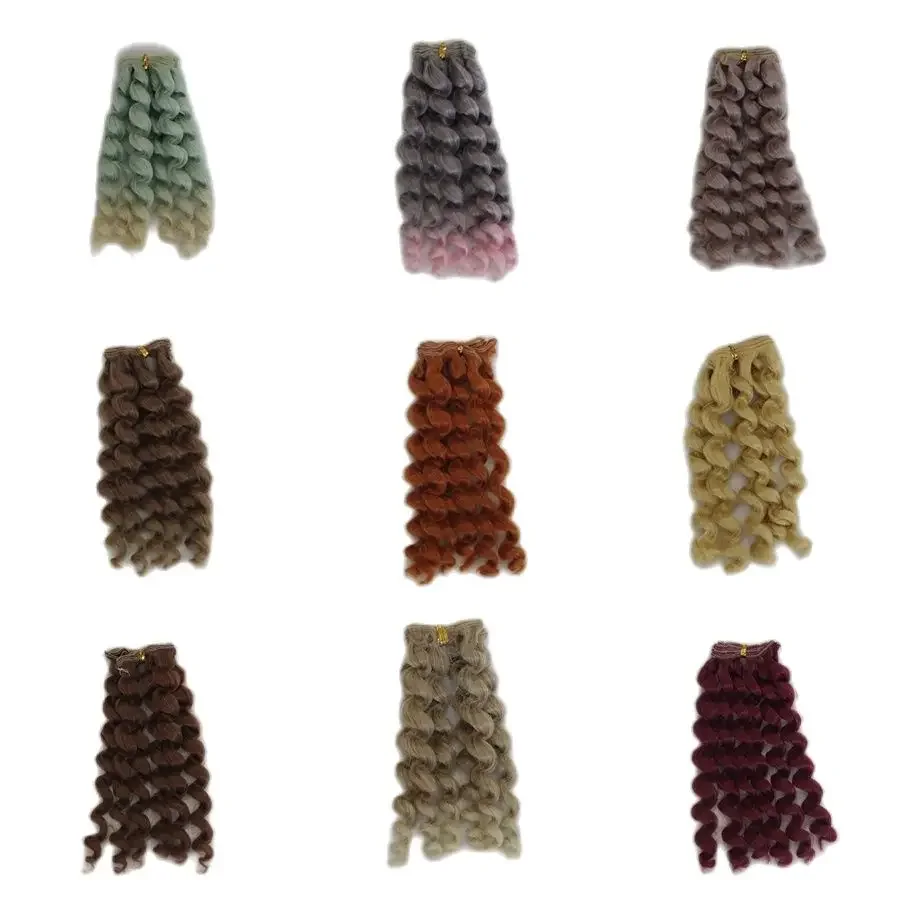 20cm Hair Extensions Natural Color Screw Curly Hair Piece for 14