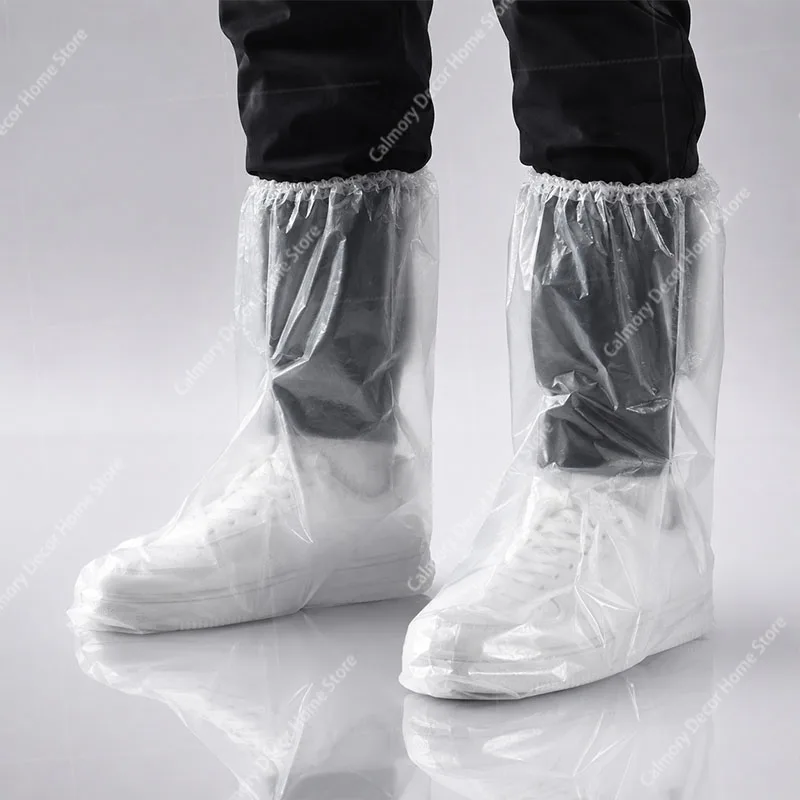 Disposable Rain Shoe Cover Waterproof and Non-slip Plastic Outdoor Thickened Wear-resistant Isolation Foot Cover Rain Proo 레인슈즈