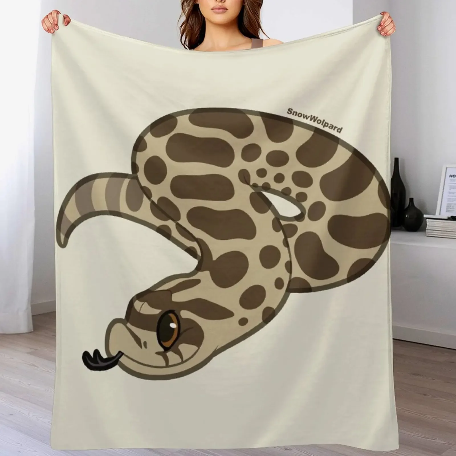 Little Hognose Snake Throw Blanket Cozy Sofa Blanket for TV Watching Napping
