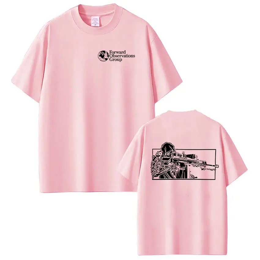FOG Forward Observations Group Skelett-T-Shirt Herrenbekleidung Mode Gothic Übergroßes Lässiges Kurzarm-T-Shirt Streetwear – Detail 4