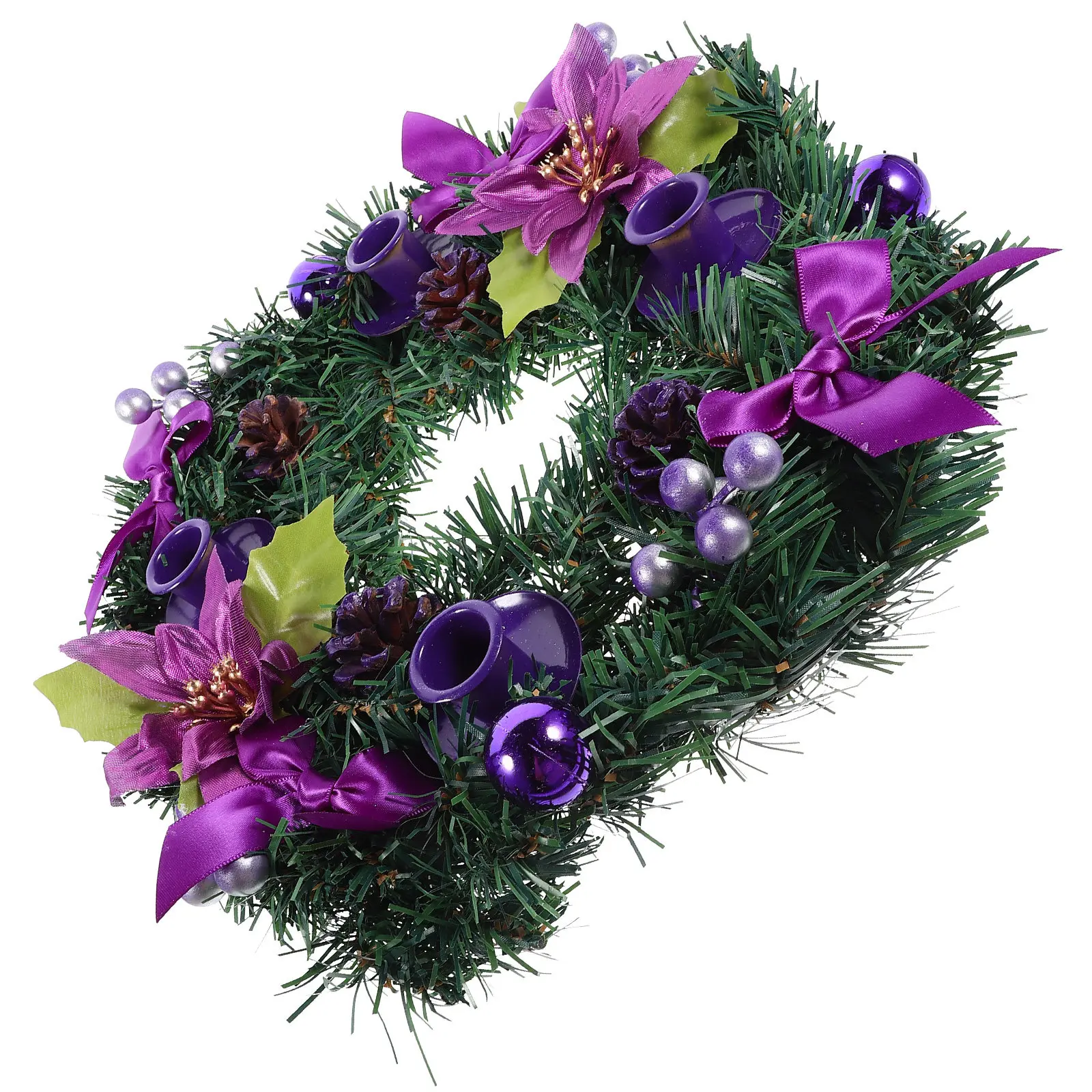 

1pc Christmas Wreath Holder Xmas Decoration For Dining Table Centerpiece Winter Home Decor Party Supplies