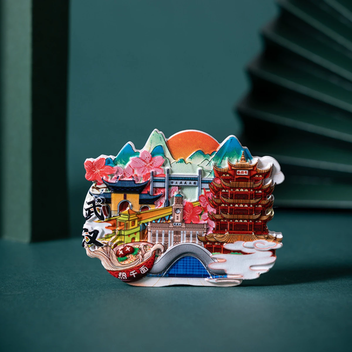 City refrigerator stickers, Beijing Nanjing scenic spots, Chinese style travel souvenirs, landmarks, cartoon 3D magnetic sticker