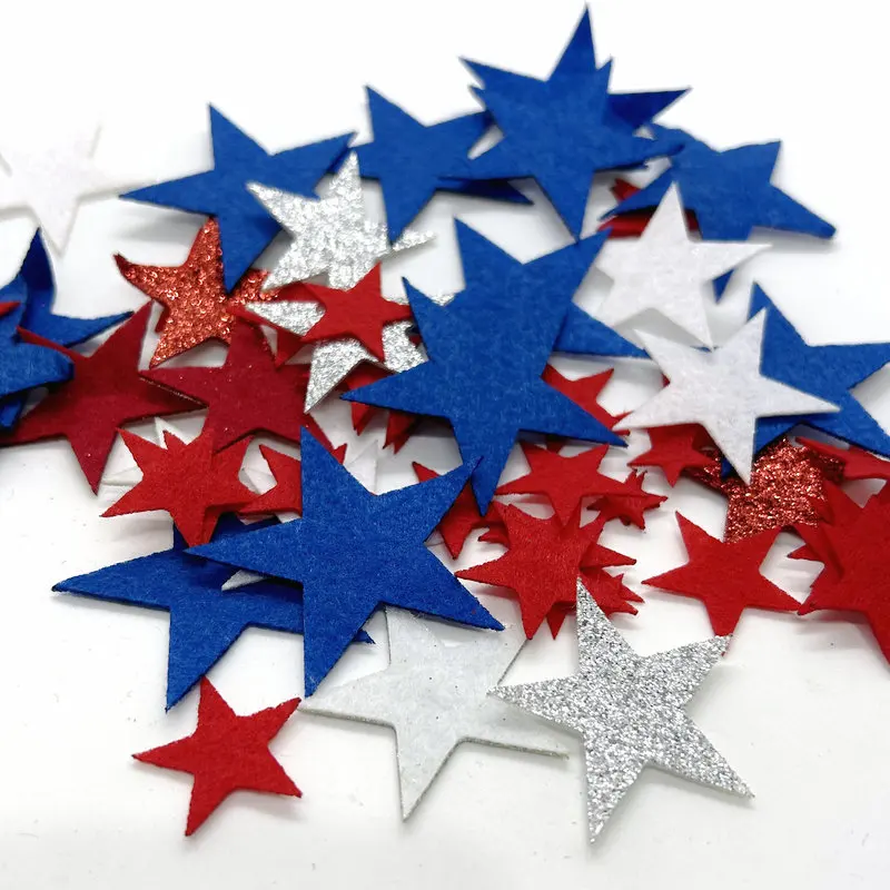 Confetti Decoration for the 4th of the 4th Party, Spiral Pendant, Gltter Felt, USA Party Decoration, Prop