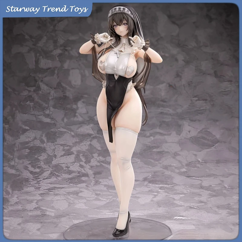 

Prayer Nun Cleaning Tools Anime 2D Original Art Beautiful Girl Trendy Toy GK Figure Statue Desktop Shelf Decor Collectible Model