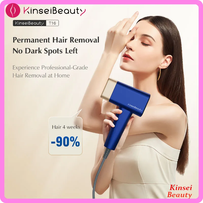 

KinseibeautyT16 IPL Laser Hair Removal Epilator ICE Cold Painless1000000 Flashes Replaceable lenses Automatic Depilador Home Use