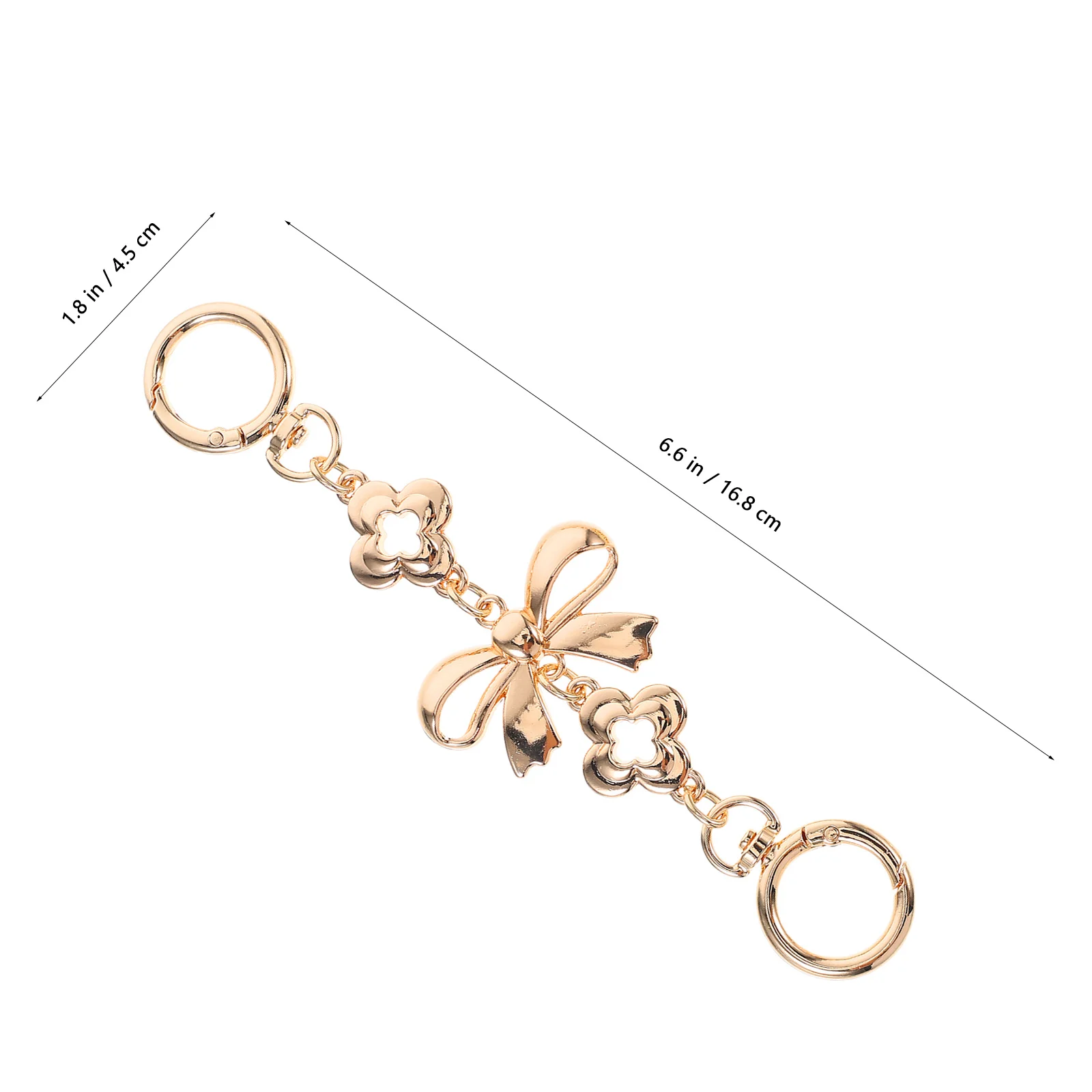 2Pcs Bow Bag Extender Chain Metal Alloy Strap Extension for Purse Handbag Adjustable Length Connector for Shopping Travel Party
