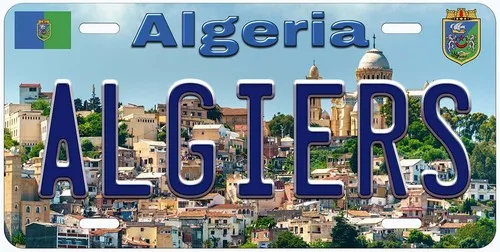 Algiers Algeria Novelty Car License Plate Aluminum