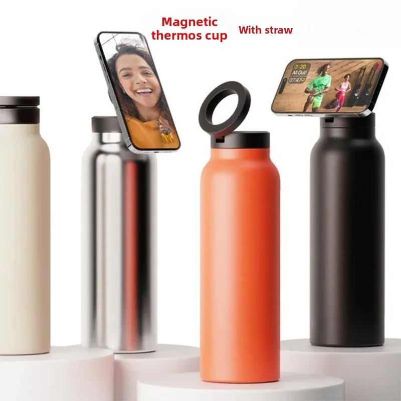 

Magnetic Lid Insulated Tumbler, New 304 Stainless Steel Cold Cup, Large Capacity Sports Water Bottle for Car, Gym & Outdoor