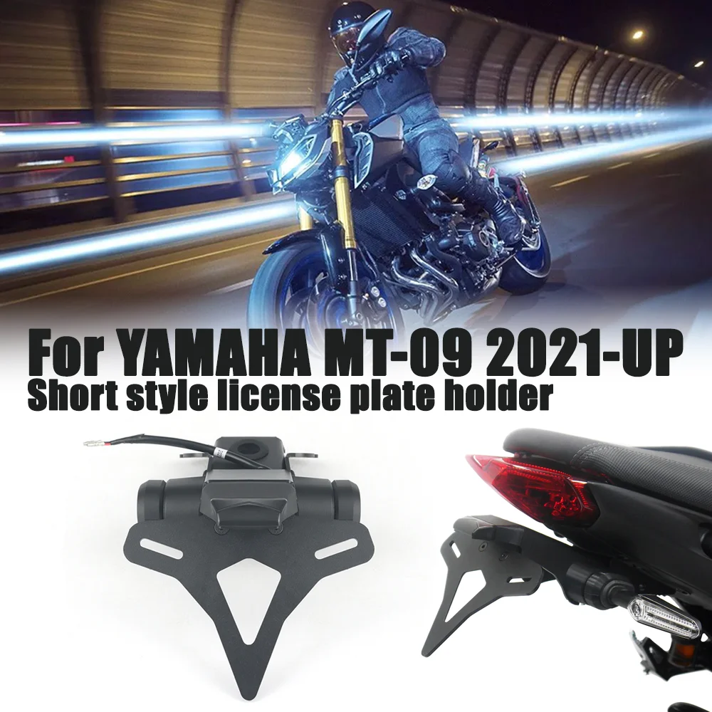 

For Yamaha MT-09 MT09 MT 09 2021 2022 2023 2024 Motorcycle Rear Short Tail Stock Tidy License Plate Holder Tailstock Bracket Kit