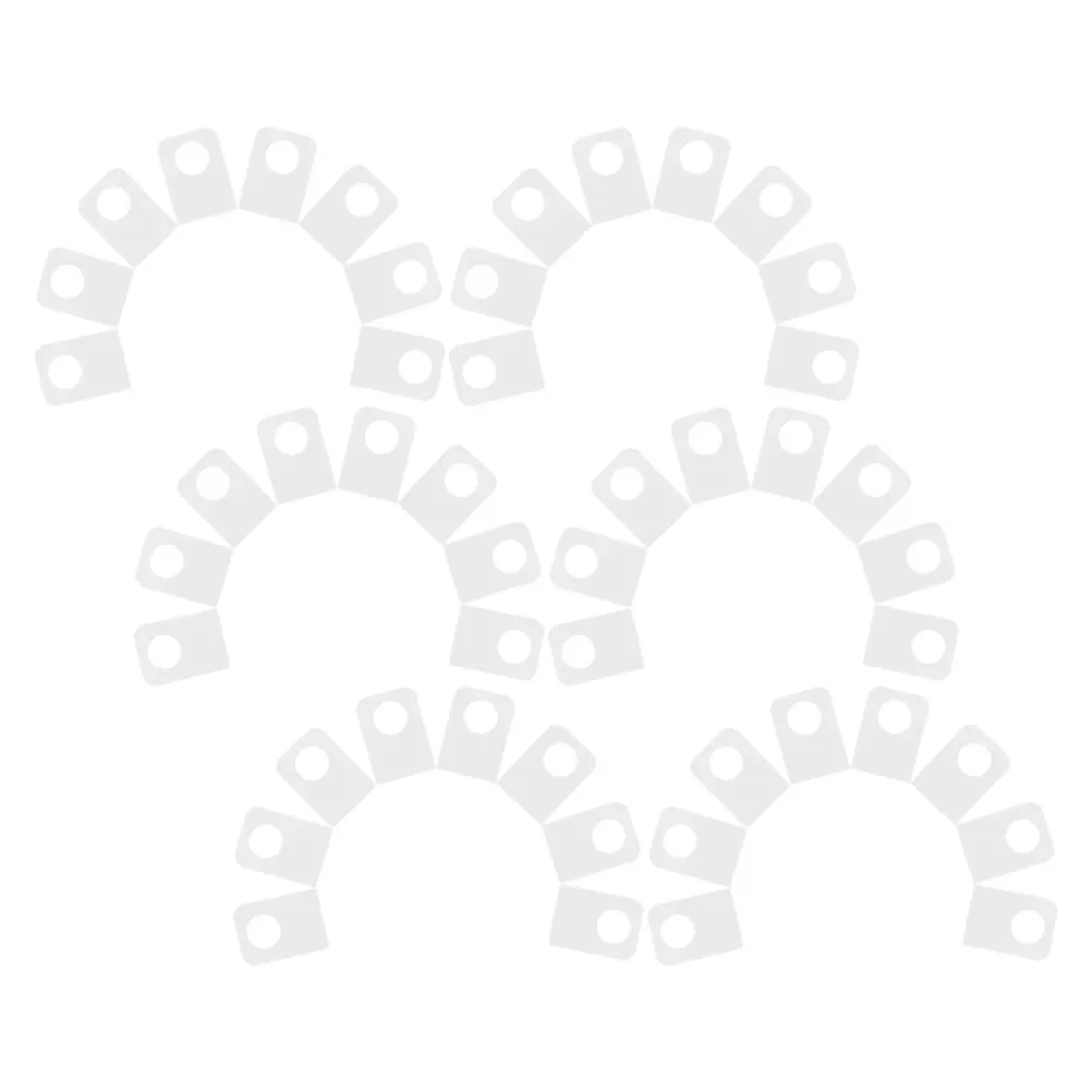 

500Pcs Plastic Hang Tags Round Hole Self-Adhesive Hook Stickers Clear Hanging Tabs for Office Home Use Easy Application No Trace