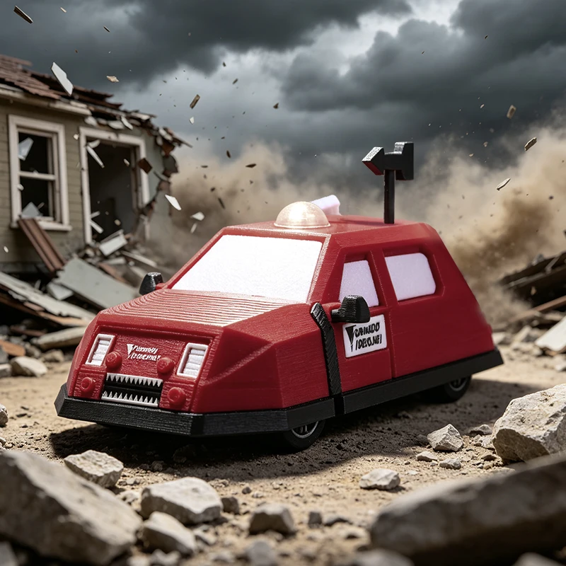 SRV Dominator 1 Automodell Storm Chaser Tornado Research Replika mit Luftkanone & Gummireifen, statisches Sammlermodell für Hobby-Fans – Detail 12
