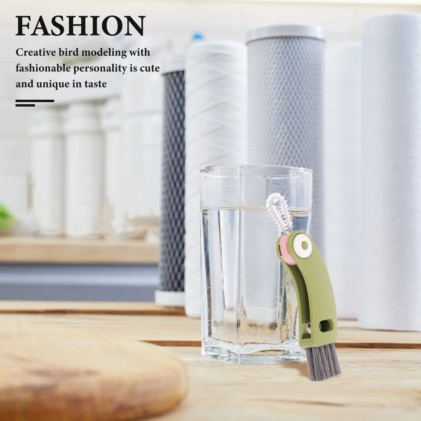 

Многофункциональная креативная щетка для чистки детских бутылочек, вращающаяся щетка для крышек, удобный очиститель для узких мест для детских чашек и бутылок для воды