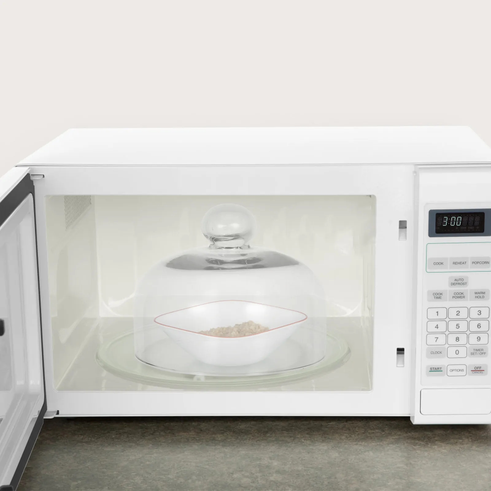 Glass Microwave Splatter Cover 16Cm Clear Vented Lid Microwave Food Protector Splashproof Plate Cover Kitchen Heating Accessory