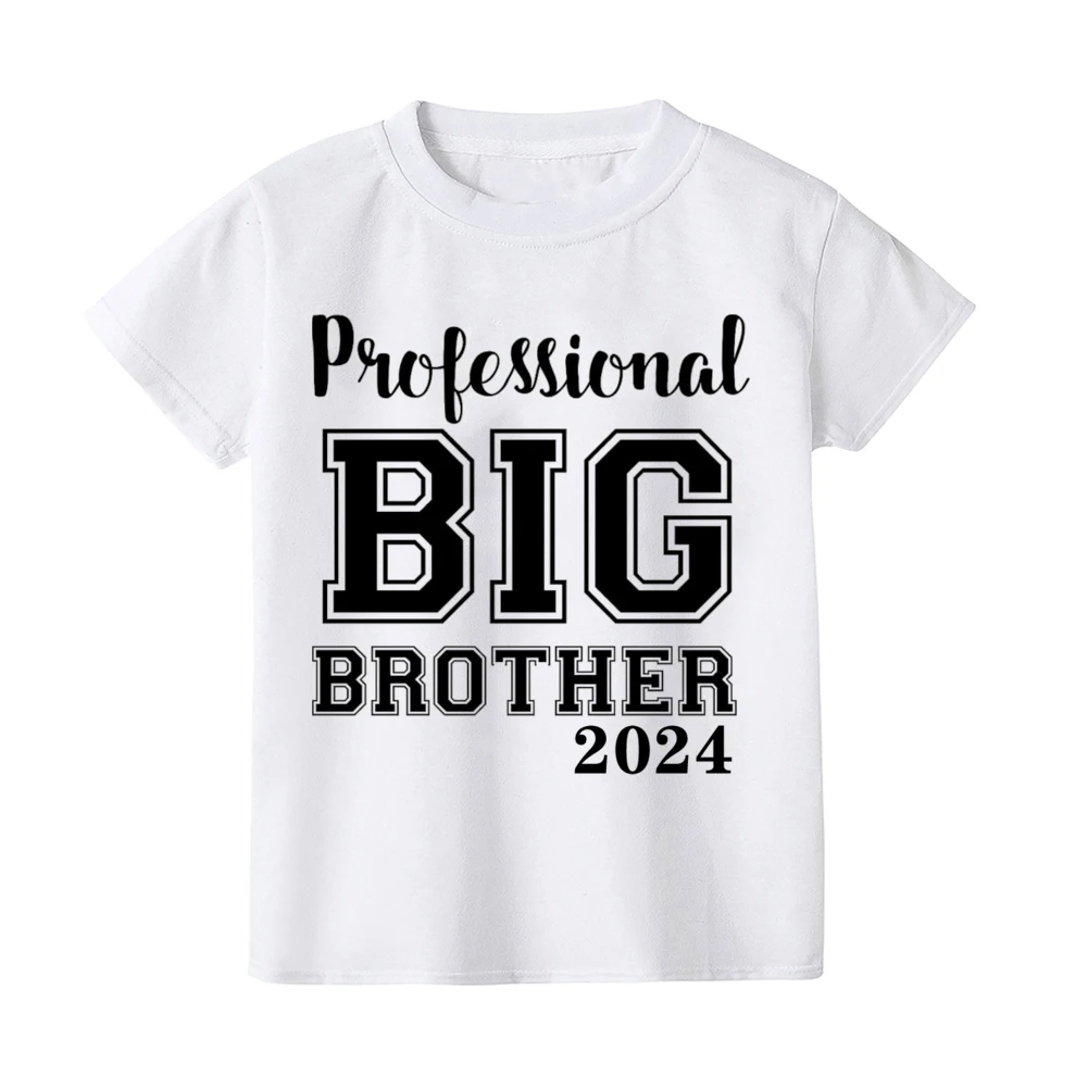 Kids T-Shirt 2024 Becoming Big Brother Chhild T-shirt Baby Announcement Shirts Boy Clothes Toddler T Shirt Tops Kid Outfits