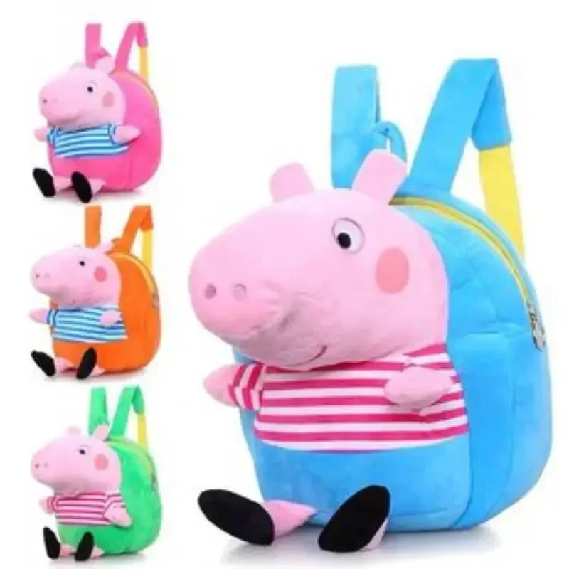 Peppa Pig children backpack cute cartoon anime school bag soft toy kindergarten baby school backpack kawaii birthday gift