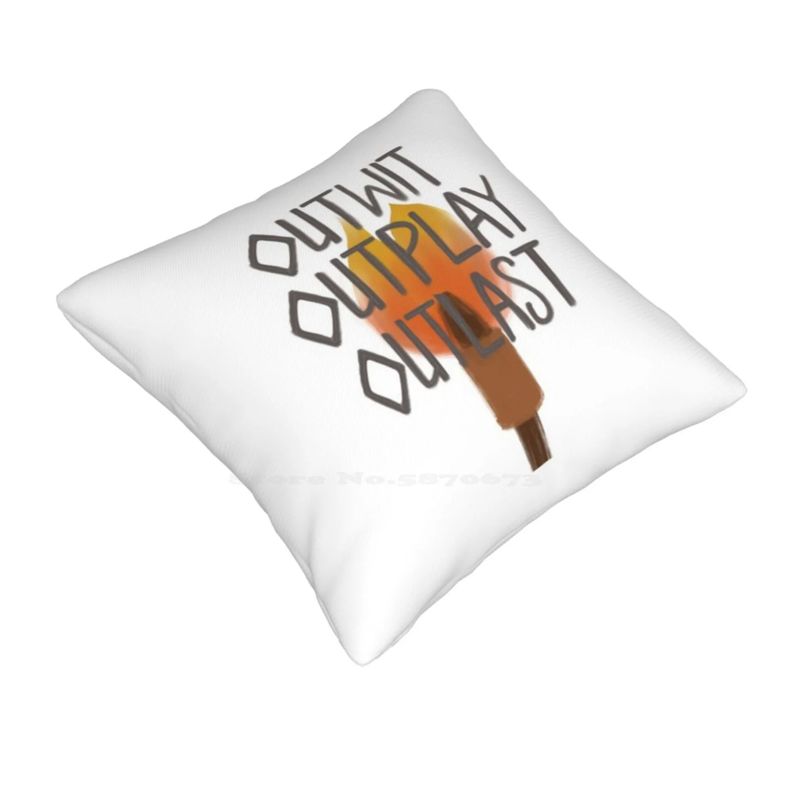 Outwit , Outplay , Outlast ( ) Soft Comfortable Pillowcase Jeff Probst Reality Tv Cbs Minimalism Minimalistic Art Design Tv