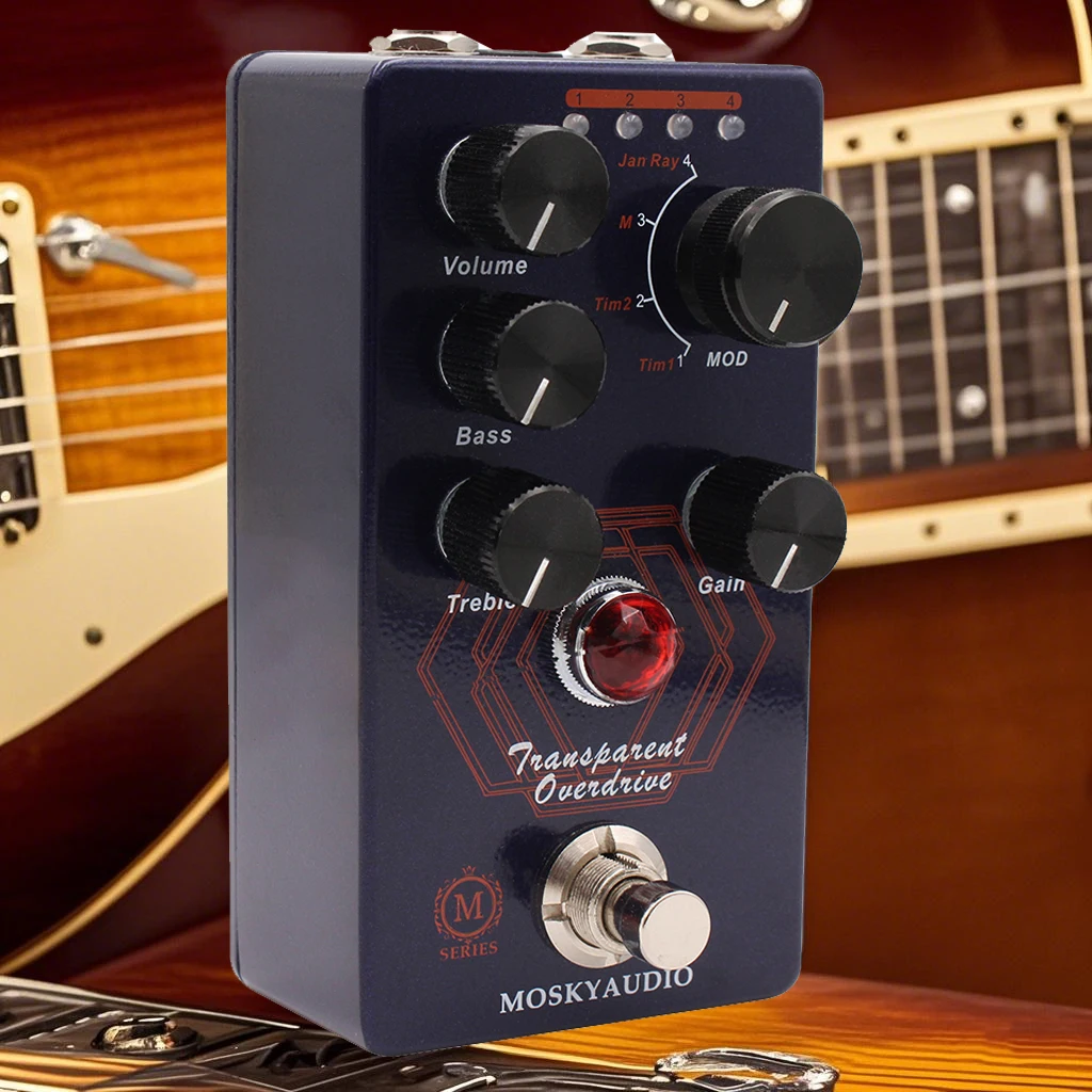 

TRANSPARENT DRIVE Guitar Effects Pedal Pass-through Clear Overdrive Electric Guitar Effects 4 Mode Button MOSKY
