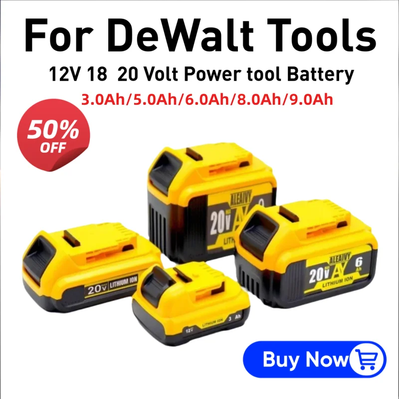 20V 9000mAh Lithium Battery For DeWalt 1 12V 18 Volt Max 9.0Ah DCB205 DCB206 Replacement Li ion Battery Power tool Batteries