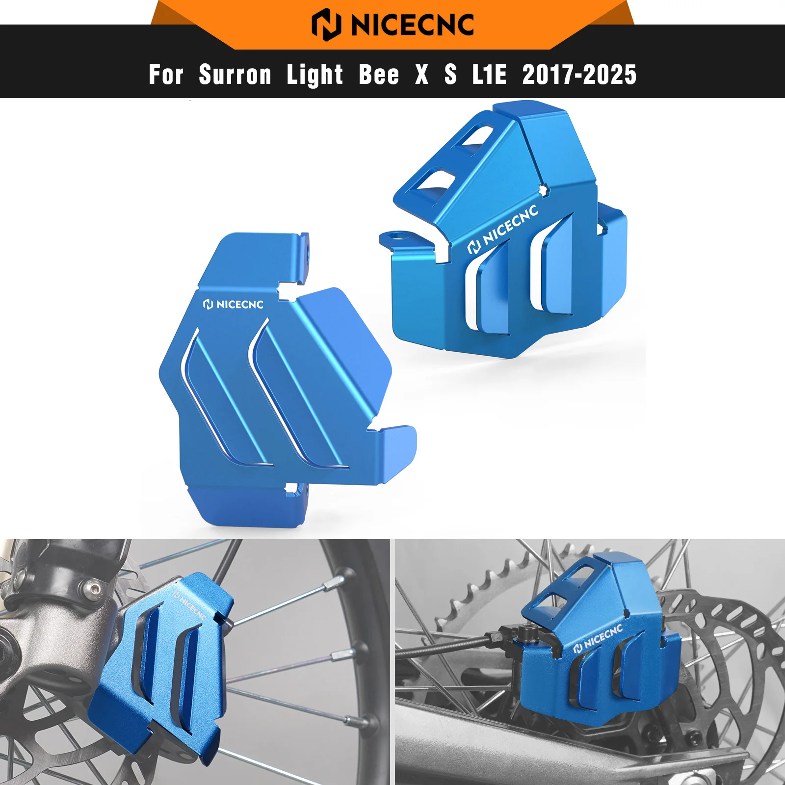 

NICECNC Front Rear Brake Caliper Guard Protecor For Surron light bee X S L1E 2017-2025 For Segway X160 X260 Electric Dirt Bike