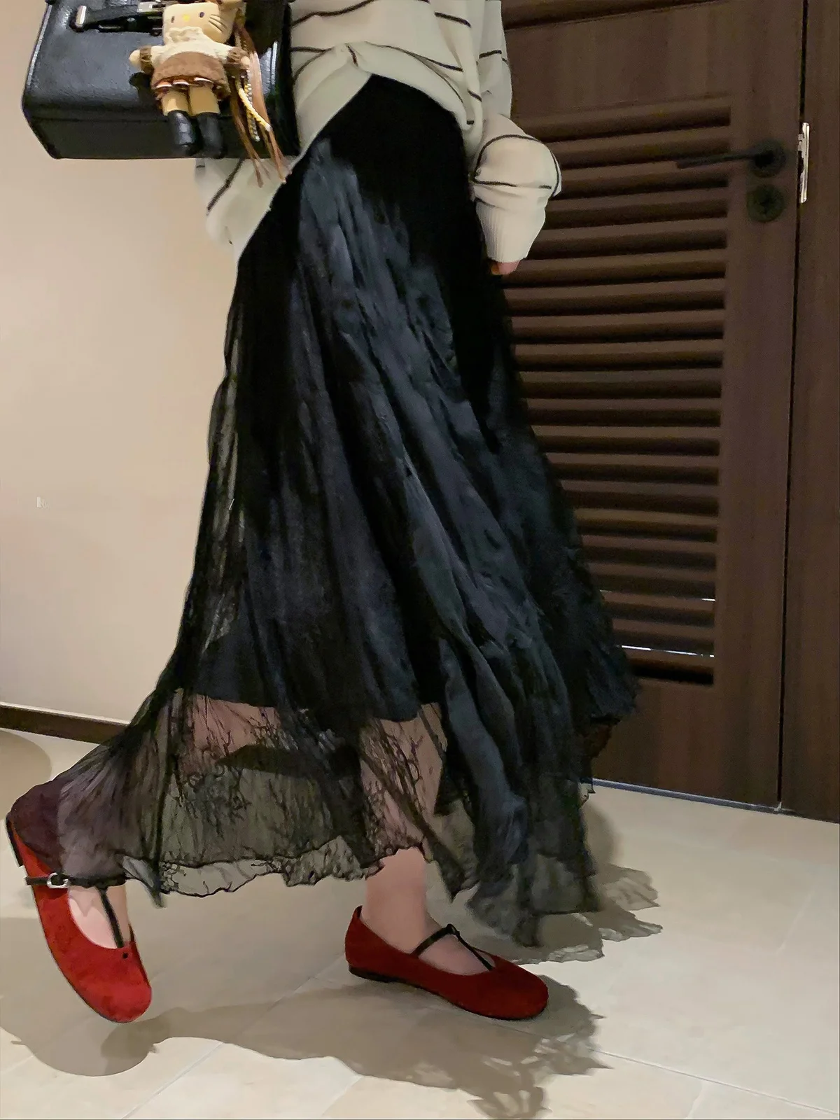 

Черная тюлевая юбка А-силуэта: модная женская новинка весеннего сезона, для офиса, с высокой талией, из полиэстера, на эластичной резинке