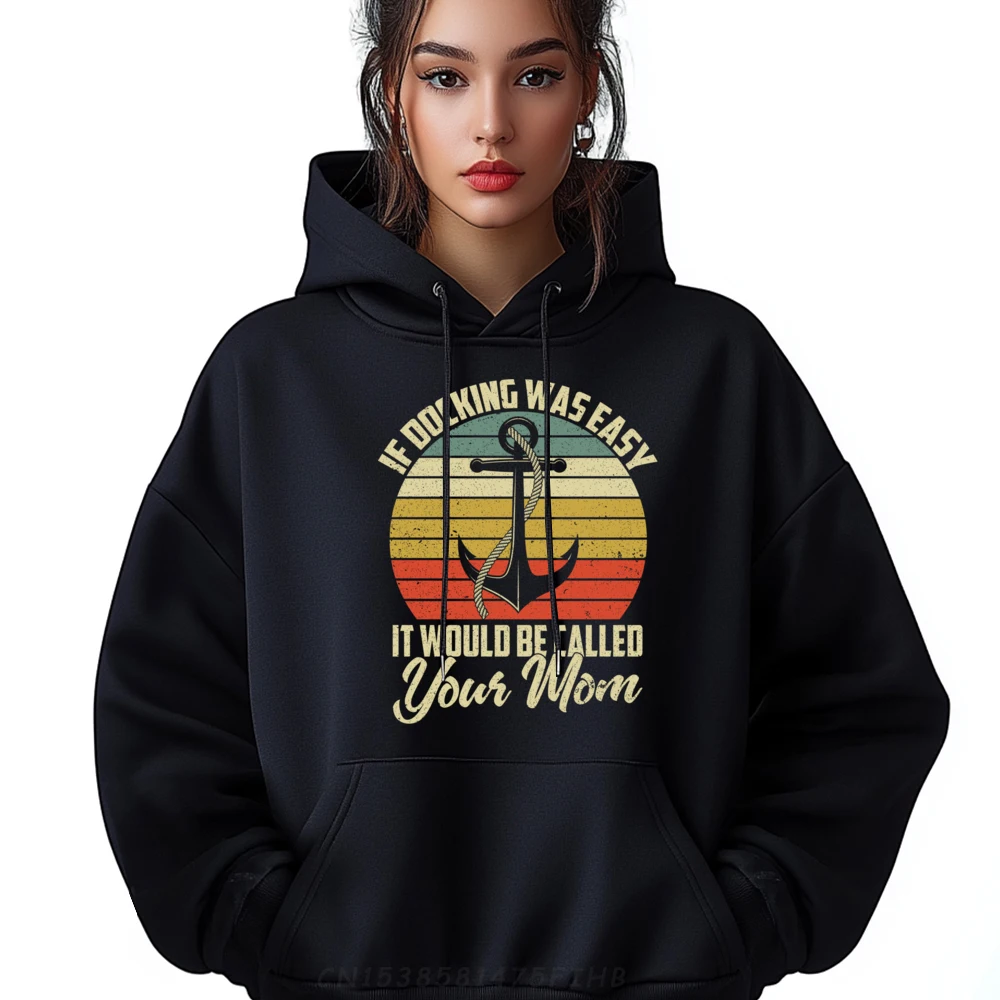 

Print Boating Boat Captain Graphic Hoodies For Women Retro O-Neck Printed Long Sleeve Group Sweatshirt Mens Clothing