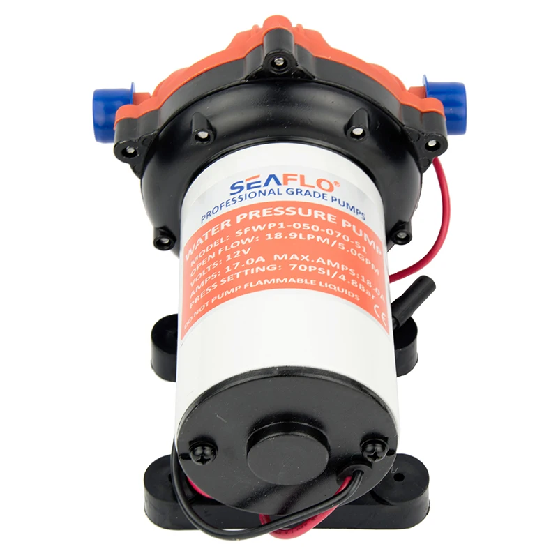 5.0 GPM مجموعة مضخة الغسيل الثقيلة قارب الحجاب الحاجز مضخات المياه مضخة الغسيل البحرية تيار مستمر 12 فولت 70PSI #4