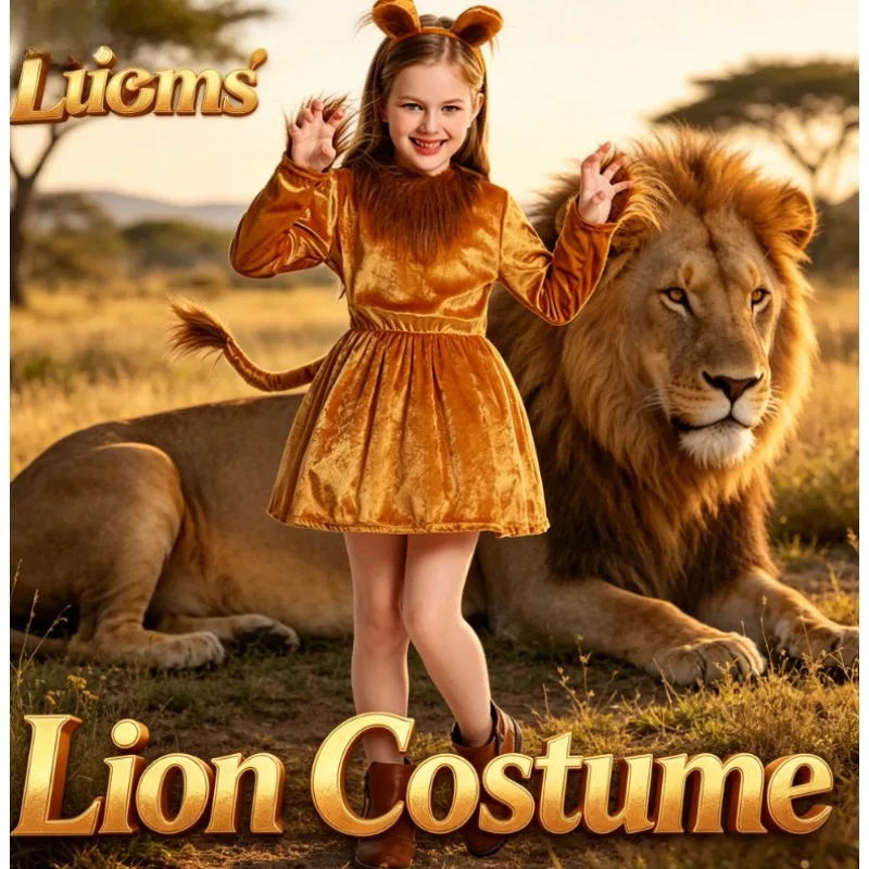 

Little Lion Cosplay Animal Costume Cosplay Halloween New Costumes Stage Drama Costumes