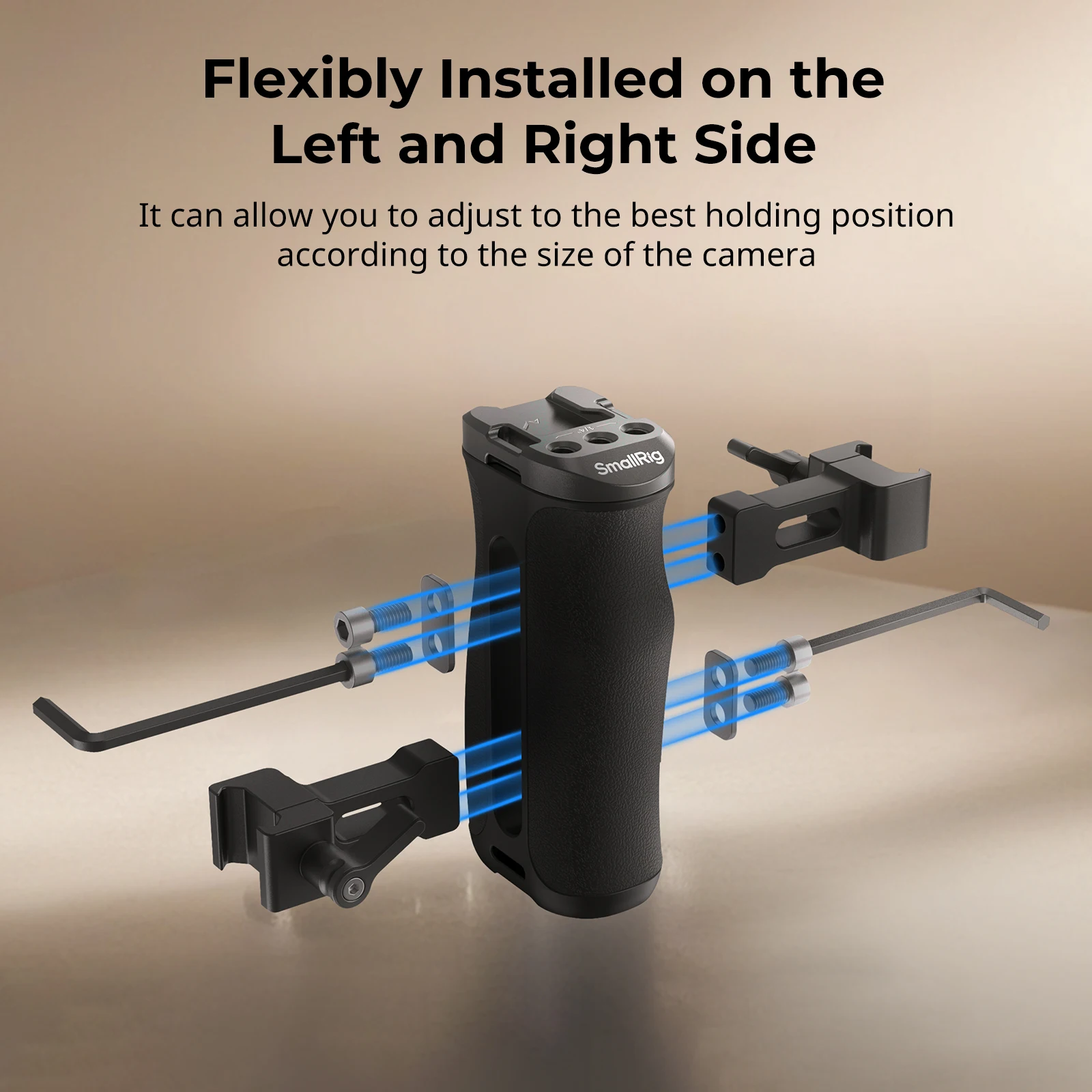 مقبض جانبي صغير من الناتو من SmallRig قابل للتغيير عموديًا إلى مقبض جانبي 43 مم تحميل 6 كجم 4840