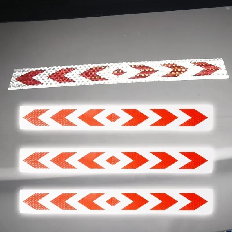 Car Reflective Arrow Sticker Safety Warning Sticker for Car Bumper Trunk Reflector Hazard Tape Car Styling Luminous Film