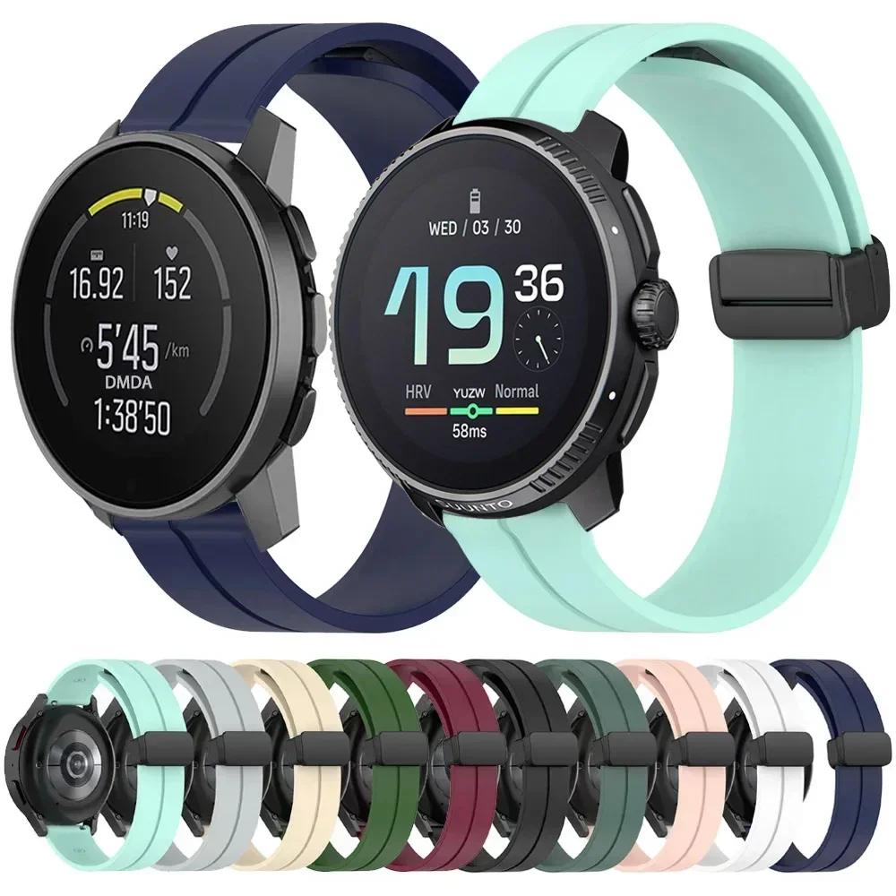 

Ремешок для часов с магнитной застежкой 20 мм 22 мм для SUUNTO 9 PEAK PRO/5 PEAK, ремешок для SUUNTO VERTICAL RACE, браслет, силиконовые браслеты