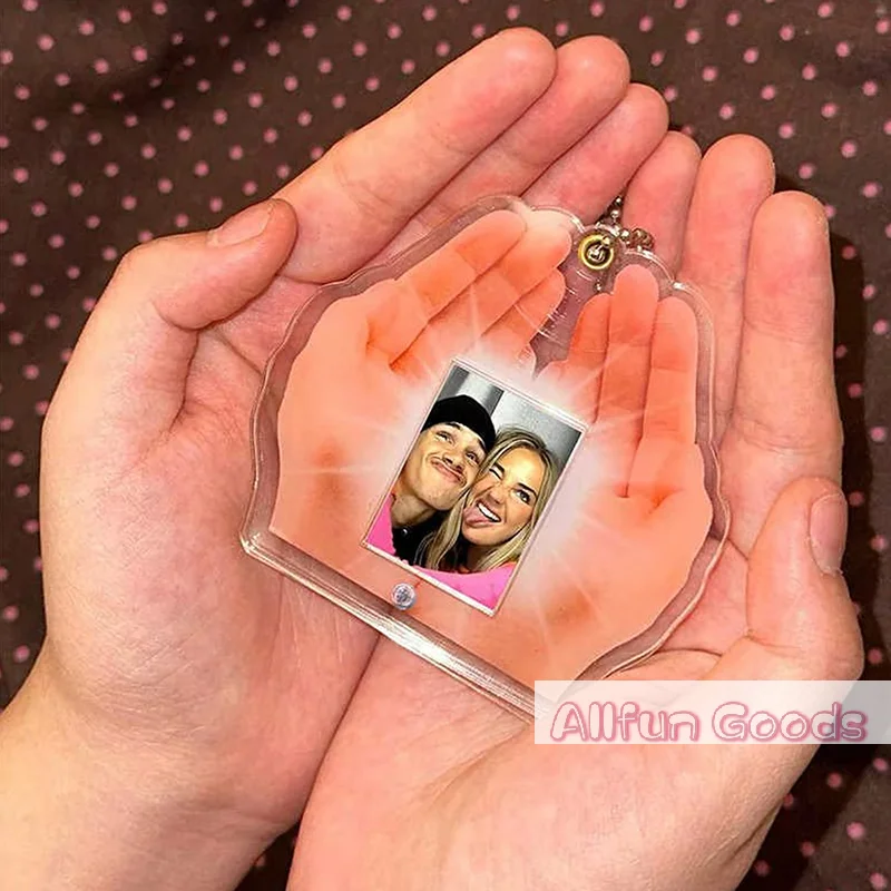 [TG835]1 Piece Valentine's Day Gift Acrylic Picture Frame In My Hand Photocard Sleeves Keyring For Man Woman