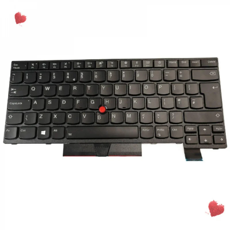 Новая клавиатура с подсветкой (UK) и наклейкой-указателем для ноутбуков Lenovo ThinkPad T470 T480 A475 A485, замена