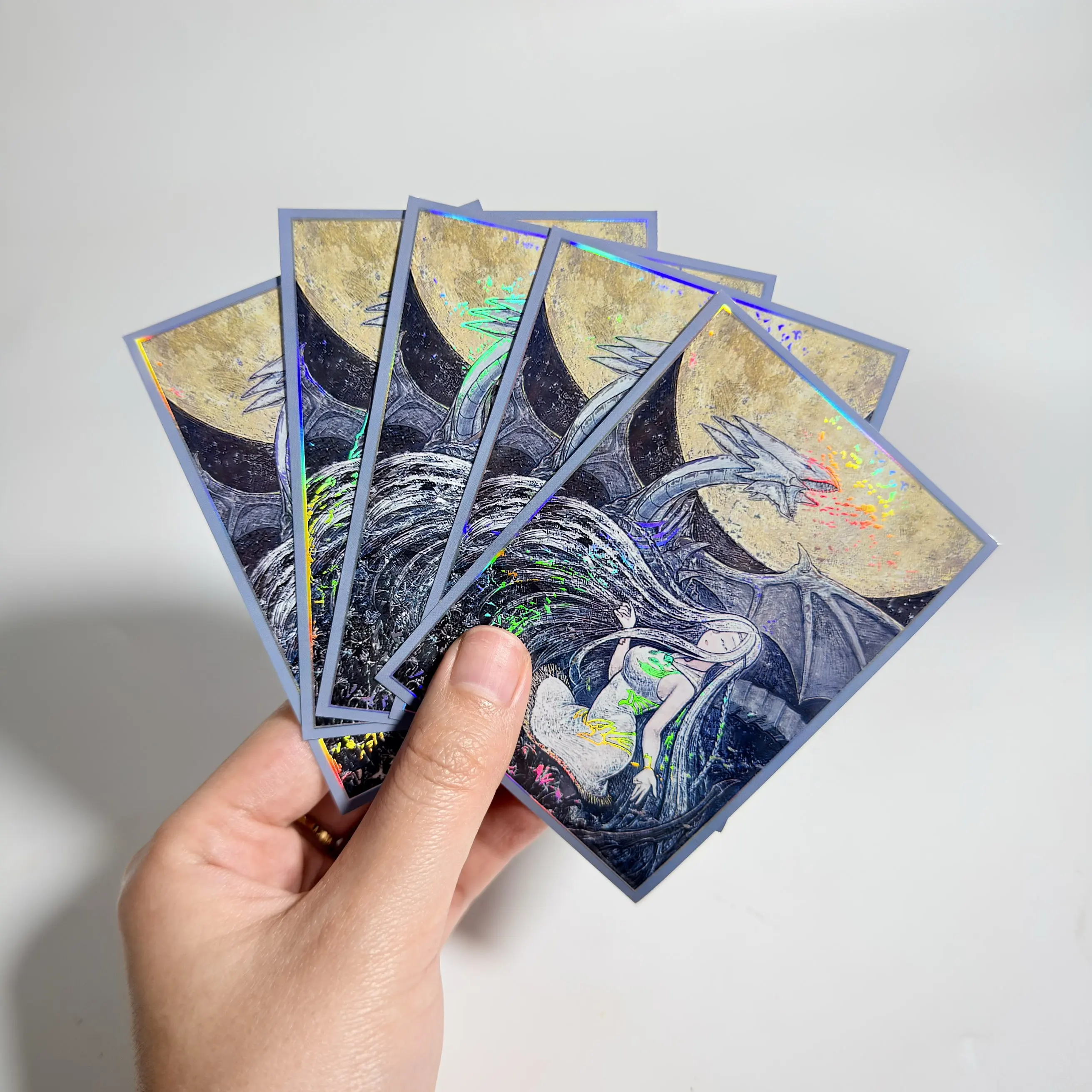 50PCS 63x90mm Kisara Themed Holo Anime Card Sleeves Japanese Size Card Sleeves YGO Deck Protector Sleeves for YGO/Mini Photo view 5